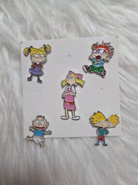 Nickelodeon Rugrats & Hey Arnold Pin Set